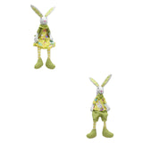 Maxbell Bunny Figurine Ornament Cute Stuffed Animal Toy for Easter Holiday Bookshelf girls