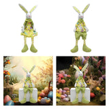 Maxbell Bunny Figurine Ornament Cute Stuffed Animal Toy for Easter Holiday Bookshelf girls