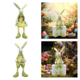 Maxbell Bunny Figurine Ornament Cute Stuffed Animal Toy for Easter Holiday Bookshelf girls