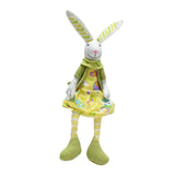 Maxbell Bunny Figurine Ornament Cute Stuffed Animal Toy for Easter Holiday Bookshelf girls