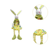Maxbell Bunny Figurine Ornament Cute Stuffed Animal Toy for Easter Holiday Bookshelf girls