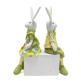 Maxbell Bunny Figurine Ornament Cute Stuffed Animal Toy for Easter Holiday Bookshelf girls