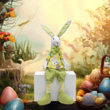 Maxbell Bunny Figurine Ornament Cute Stuffed Animal Toy for Easter Holiday Bookshelf boys