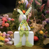 Maxbell Bunny Figurine Ornament Cute Stuffed Animal Toy for Easter Holiday Bookshelf boys