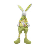 Maxbell Bunny Figurine Ornament Cute Stuffed Animal Toy for Easter Holiday Bookshelf boys