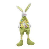 Maxbell Bunny Figurine Ornament Cute Stuffed Animal Toy for Easter Holiday Bookshelf boys