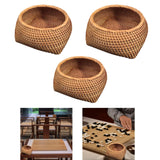 Maxbell Round Rattan Fruits Bread Baskets Wicker Basket Tray for Dining Room Kitchen M