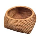 Maxbell Round Rattan Fruits Bread Baskets Wicker Basket Tray for Dining Room Kitchen M