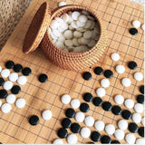 Maxbell Round Rattan Fruits Bread Baskets Wicker Basket Tray for Dining Room Kitchen L