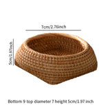 Maxbell Round Rattan Fruits Bread Baskets Wicker Basket Tray for Dining Room Kitchen S