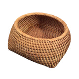 Maxbell Round Rattan Fruits Bread Baskets Wicker Basket Tray for Dining Room Kitchen S
