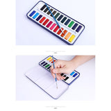 Maxbell Watercolor Paint Shading Washable Watercolor for Countryside Travel Garden 24 color
