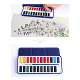 Maxbell Watercolor Paint Shading Washable Watercolor for Countryside Travel Garden 24 color