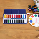 Maxbell Watercolor Paint Shading Washable Watercolor for Countryside Travel Garden 24 color