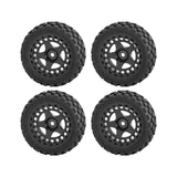 Maxbell 4Pcs RC Car Rubber Tires Good Grip 69mm Diameter Upgrade for 1:18 Car Trucks Black