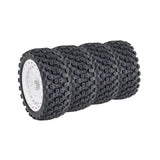 Maxbell 4Pcs RC Car Rubber Tires Good Grip 69mm Diameter Upgrade for 1:18 Car Trucks White