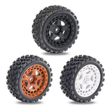 Maxbell 4Pcs RC Car Rubber Tires Good Grip 69mm Diameter Upgrade for 1:18 Car Trucks White