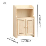 Maxbell 1:12 Dollhouse Cabinet Mini Doll Accessories Decoration for Living Room Home Style A