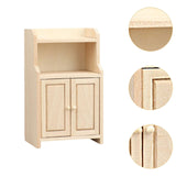 Maxbell 1:12 Dollhouse Cabinet Mini Doll Accessories Decoration for Living Room Home Style A