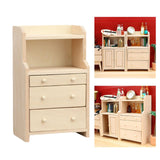 Maxbell 1:12 Dollhouse Cabinet Mini Doll Accessories Decoration for Living Room Home Style B