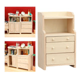 Maxbell 1:12 Dollhouse Cabinet Mini Doll Accessories Decoration for Living Room Home Style B