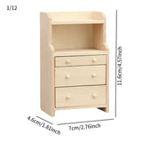 Maxbell 1:12 Dollhouse Cabinet Mini Doll Accessories Decoration for Living Room Home Style B