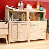 Maxbell 1:12 Dollhouse Cabinet Mini Doll Accessories Decoration for Living Room Home Style B