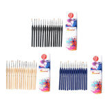Maxbell 15x Nail Dotting Pen Nail Art Liner Brushes for Long Lines DIY Manicure Home Black