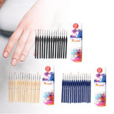 Maxbell 15x Nail Dotting Pen Nail Art Liner Brushes for Long Lines DIY Manicure Home Black