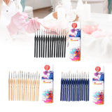 Maxbell 15x Nail Dotting Pen Nail Art Liner Brushes for Long Lines DIY Manicure Home Black