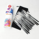 Maxbell 15x Nail Dotting Pen Nail Art Liner Brushes for Long Lines DIY Manicure Home Black
