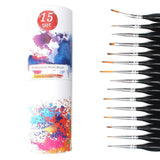 Maxbell 15x Nail Dotting Pen Nail Art Liner Brushes for Long Lines DIY Manicure Home Black