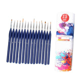 Maxbell 15x Nail Dotting Pen Nail Art Liner Brushes for Long Lines DIY Manicure Home Blue