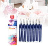 Maxbell 15x Nail Dotting Pen Nail Art Liner Brushes for Long Lines DIY Manicure Home Blue