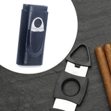 Maxbell Cigar Case with Cutter PU Leather Portable Travel Case for Lovers Father Man