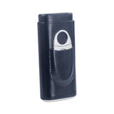 Maxbell Cigar Case with Cutter PU Leather Portable Travel Case for Lovers Father Man