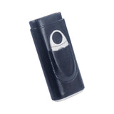 Maxbell Cigar Case with Cutter PU Leather Portable Travel Case for Lovers Father Man