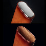 Maxbell Cigar Case with Cutter PU Leather Portable Travel Case for Lovers Father Man