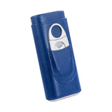 Maxbell Cigar Case with Cutter PU Leather Portable Travel Case for Lovers Father Man