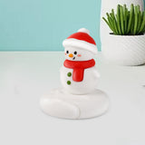 Maxbell Christmas Cell Phone Holder Desk Ornament for Living Room Indoor Shop Window Christmas Snowman