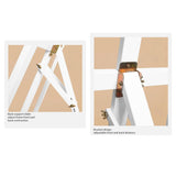 Maxbell Wooden Art Easel Painting Easel for Artist Art Supplies Stand Floor Painting white