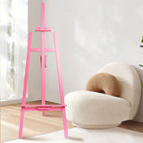 Maxbell Wooden Art Easel Painting Easel for Artist Art Supplies Stand Floor Painting pink