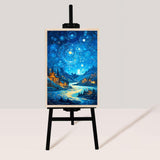 Maxbell Wooden Art Easel Painting Easel for Artist Art Supplies Stand Floor Painting black