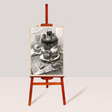 Maxbell Wooden Art Easel Painting Easel for Artist Art Supplies Stand Floor Painting brown