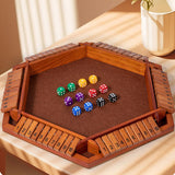 Maxbell Dice Board Game Traditional Family Bar Tabletop with Dices Home Puzzle Game brown
