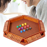 Maxbell Dice Board Game Traditional Family Bar Tabletop with Dices Home Puzzle Game brown