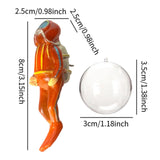 Maxbell Miniature Diver Action Figure Simulation for Aquarium Fish Tank Favors Orange
