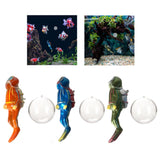 Maxbell Miniature Diver Action Figure Simulation for Aquarium Fish Tank Favors Orange