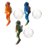 Maxbell Miniature Diver Action Figure Simulation for Aquarium Fish Tank Favors Orange