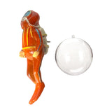Maxbell Miniature Diver Action Figure Simulation for Aquarium Fish Tank Favors Orange